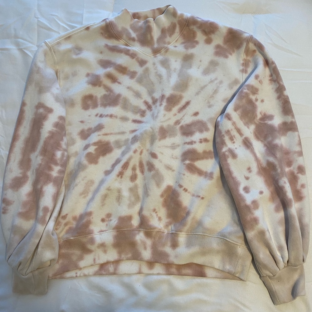 Abercrombie Mock Neck pink tie dye Sweatshirt XS